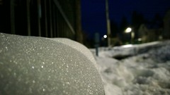 Night snow