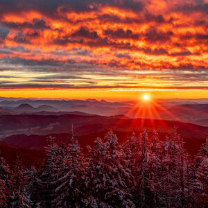 Západ slnka na Veľkej Rači
