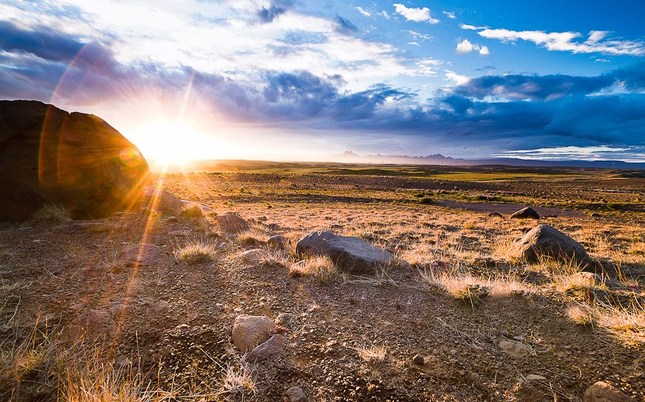 polnocný zapad slnka