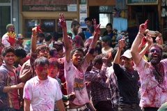 Happy Holi, Nepál - Pokhara