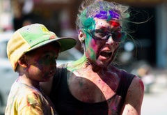 Happy Holi, Nepál - Pokhara