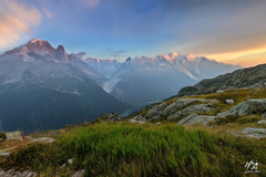 večerný Mont Blanc