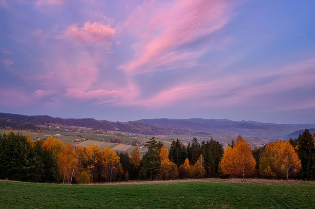 večerná krajina