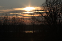 Západ slnka nad Dunajom