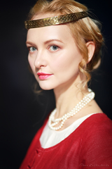 woman in medieval dress