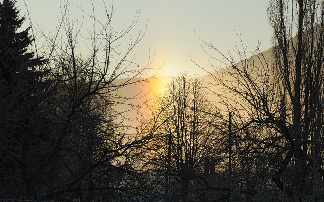 zimné ráno a jeho farby