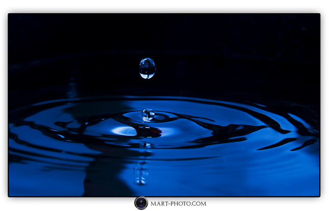 Glass water drop