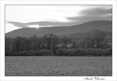 chladný západ slnka