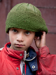 chlapec so zelenými očami