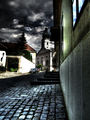 ulica v meste hdr