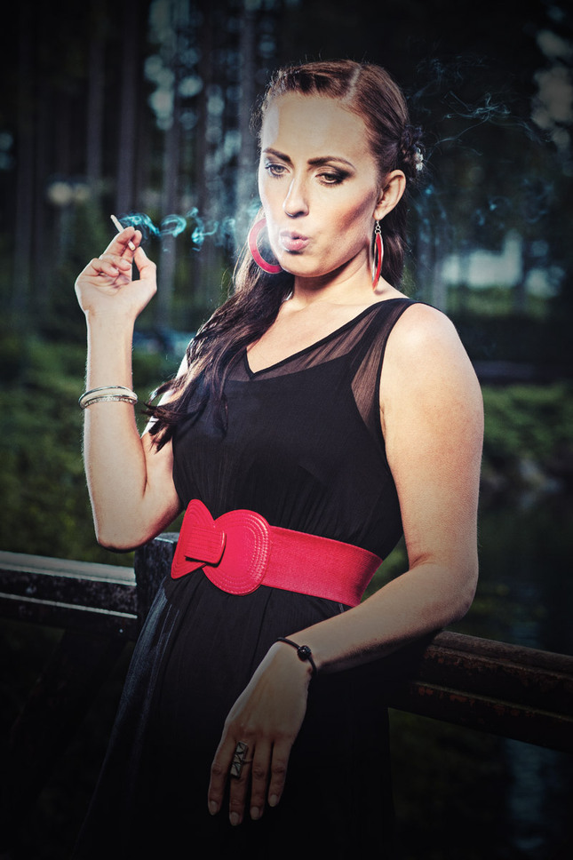 Lady with cigarette