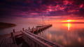 Západ slnka na Neusiedler See