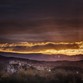 Sunrise over Inovechill and Beckov castle