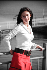 On the landing stage