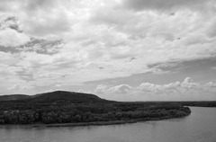 pohlad na Dunaj z Devina - BW