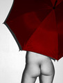 červený dáždnik