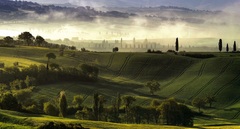 Ráno vo Val d´Orcia