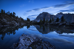 Lago di Limedes před svítáním