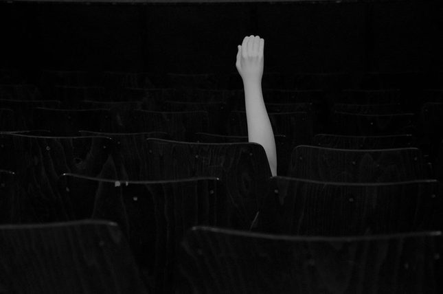 Hand in theater