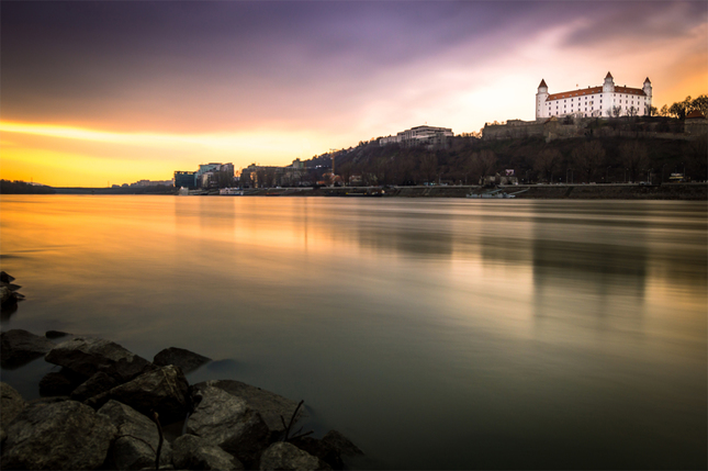Západ slnka v Bratislave