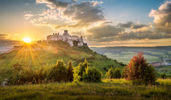 Západ slnka pri Spišskom hrade