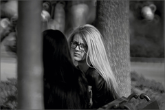black and white