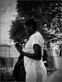 the black in white