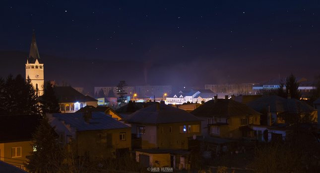 Nočné mesto Stropkov.