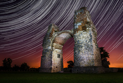 Carnuntum under star trails