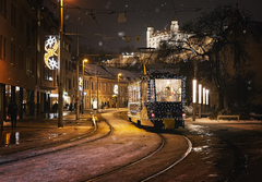 Vianočná električka v Bratislave