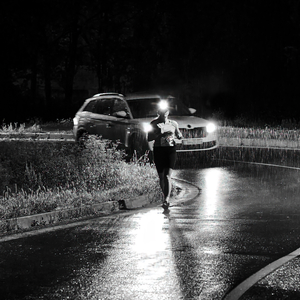 running in the rain