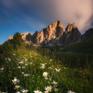 Ráno v Passo Gardene
