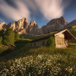 Ráno v Passo Gardene