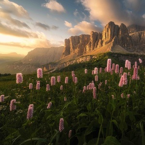 Ráno v Passo Gardene