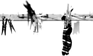 č na b: ponožky a štipce