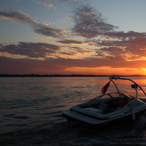 Západ slnka na Dunaji