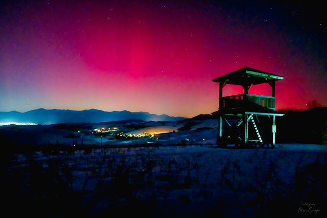 Polarna žiara nad Martinom