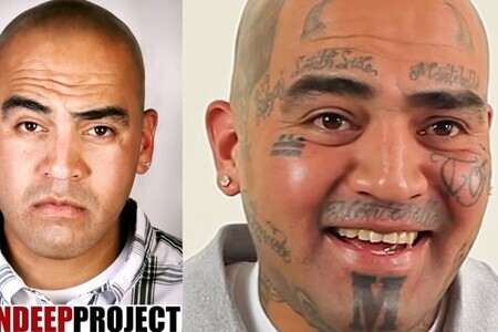 Compilation of Gang members seeing themselves without tattoos!