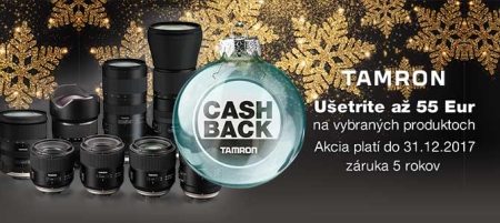 Tamron - Akcia Cash Back Vianoce 2017