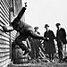 Testing football helmets, 1912.jpg