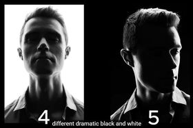 How to Create Five Black and White Dramatic Portraits - One Ligh