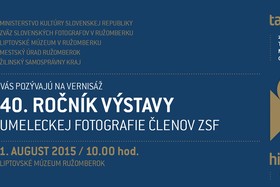 40. ročník umeleckej fotografie členov ZSF