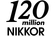 120 miliónov objektívov NIKKOR